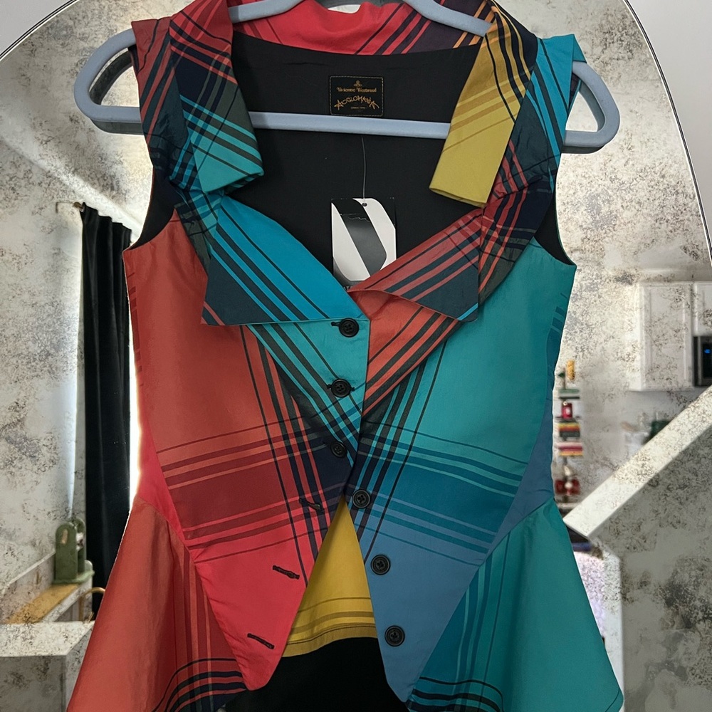 Very Rare Vivienne Westwood Plaid Top Size 4 - Picture 2 of 8